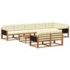 vidaXL Set vanjskih sofa s jastukom 9 pcs Prirodna i krem