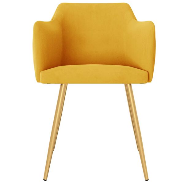 vidaXL Blagovaonske stolice 6 kom žute bar&scaron;unaste