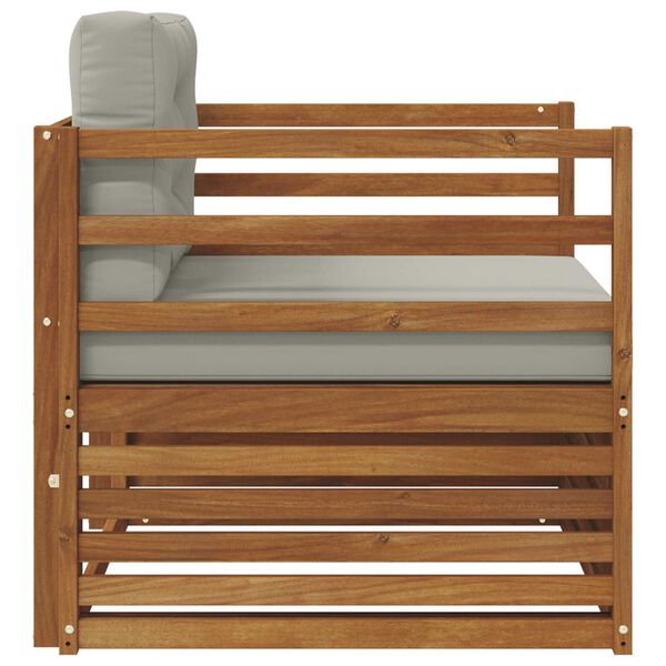 vidaXL Set vanjskih sofa Čvrsto drvo akacije i poliester Prirodna