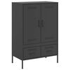 vidaXL Visoka komoda crna 68 x 39 x 101,5 cm od čelika