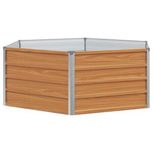 vidaXL Povi&scaron;eni vrtni krevet Izgled drva 129 x 129 x 45 cm