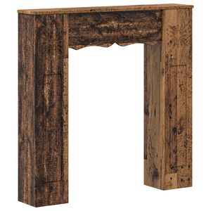 vidaXL Okvir za kamin Staro drvo 102 x 20 x 102 cm Konstruirano drvo