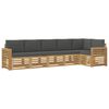vidaXL Set vanjskih sofa 6 pcs Bijela i antracit 310 x 132,5 x 73 cm