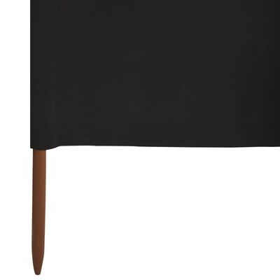 vidaXL Vjetrobran sa 6 panela od tkanine 800 x 160 cm crni