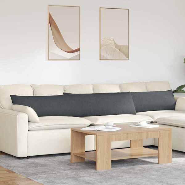 vidaXL Jastučići za sofu 2 pcs Tamno siva 200 x 40 cm Kordura tekstil