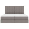 vidaXL Krevet S LED lampica s pohranom Sivo-smeđa 200 x 200 cm tkanina