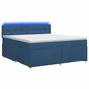 vidaXL Boxspring krevet s madracem Plava 140 x 190 cm Tkanina
