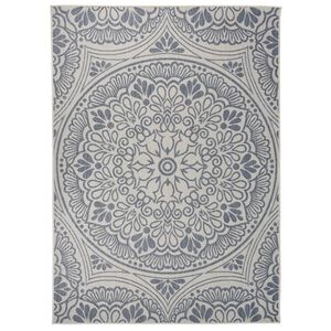 vidaXL Vanjski tepih ravnog tkanja 200 x 280 cm plavi s uzorkom