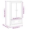 vidaXL Visoka komoda bijela 60 x 35,5 x 103,5 cm od konstruiranog drva