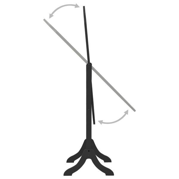 vidaXL Samostojeće ogledalo crno 46 x 48 x 164 cm