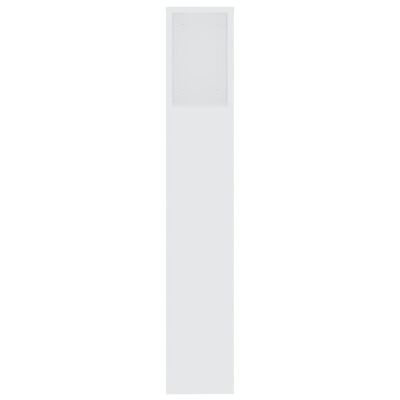 vidaXL Uzglavlje s ormarićem bijelo 200 x 18,5 x 104,5 cm