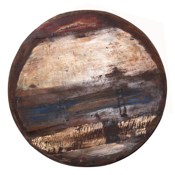 vidaXL Stolić za kavu od obnovljenog drva s crnom bazom 60x60x33 cm