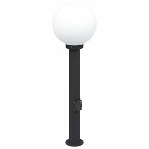 vidaXL Stupić s utičnicom 80 cm Crna IP44
