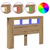 vidaXL LED uzglavlje boja hrasta artisan 140x18,5x103,5 cm drveni