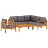 vidaXL 5-dijelna set vrtnih sofa od masivnog drva bagrema s jastucima