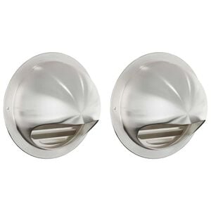 vidaXL Pokrov ventilacije 2 kom. Srebrna 150 mm Nehrđajući čelik