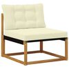 vidaXL Set vanjskih sofa s jastukom 4 pcs Prirodna i krem
