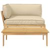 vidaXL Set sofe s jastukom Jednobojno 2 pcs Bež Čvrsto drvo akacije