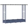 vidaXL Povi&scaron;eni krevet s mrežom i krovom Siva 203 x 40 x 121 cm PP