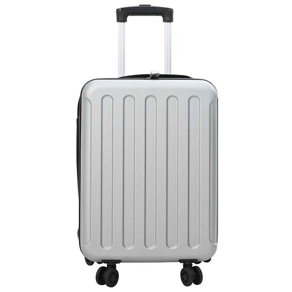 vidaXL Kofer s zaključavanjem Srebrno 34 x 23 x 55.5 cm ABS plastika