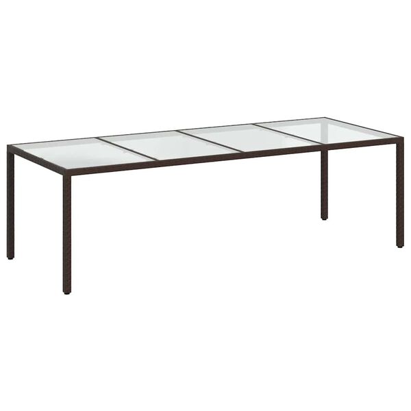 vidaXL 11dijelni vrtni blagovaonski set s jastucima poliratan i staklo