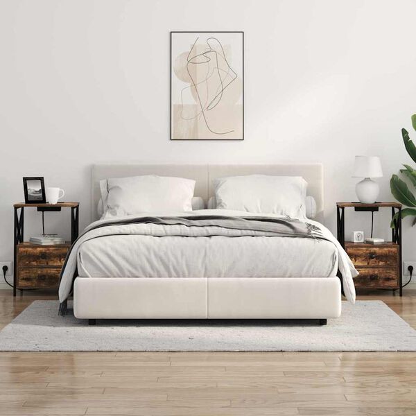 vidaXL Noćni ormar Dimljeni hrast 40 x 31 x 60 cm Konstruirano drvo