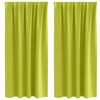 vidaXL Zavjese za blackout s prstenovima 2 pcs Zelena 175 x 140 cm