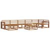 vidaXL Set vanjskih sofa 8 pcs Prirodna Čvrsto drvo akacije
