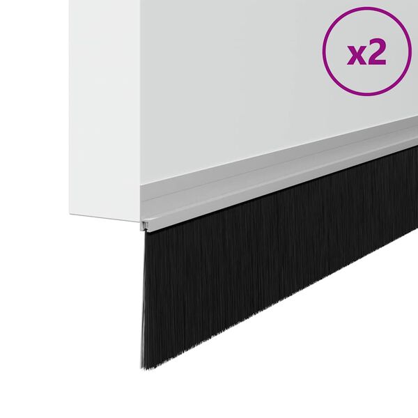 vidaXL Samoljepljivi pečati za vrata 2 pcs Srebrno 100 cm