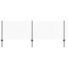 vidaXL Ograda s postovima Siva 0,8 x 10 m Čelik i PVC