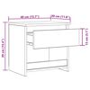 vidaXL Noćni ormarići 2 kom bijeli 40 x 30 x 39 cm konstruirano drvo