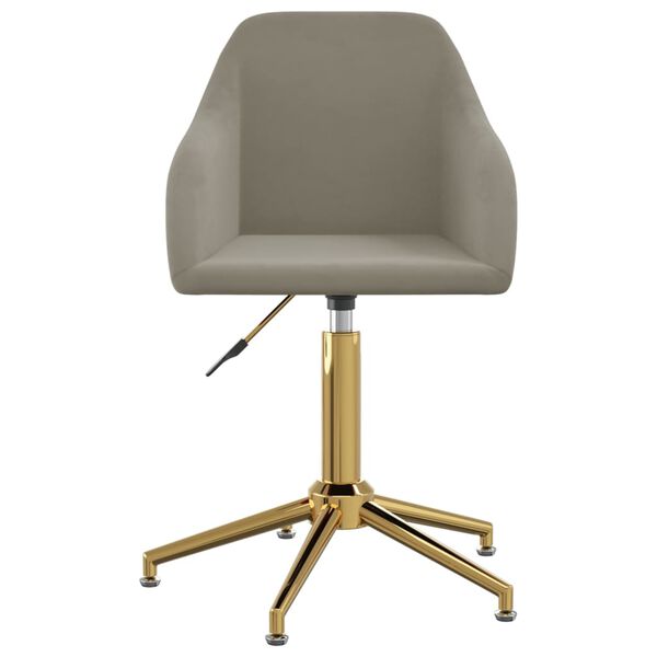 vidaXL Okretne blagovaonske stolice 2 kom svjetlosive bar&scaron;unaste