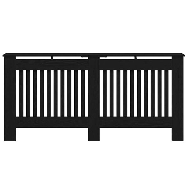 vidaXL Pokrivač radijatora Crni hrast 172 x 19 x 81,5 cm