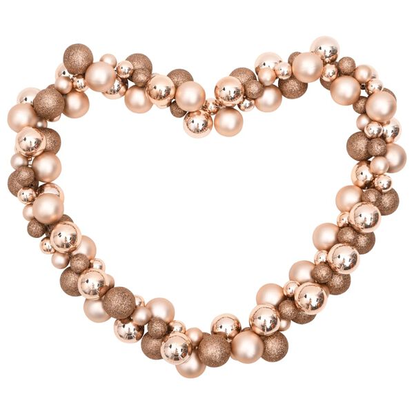 vidaXL Božićna girlanda od kuglica ružičastozlatna 175 cm polistiren
