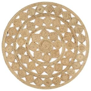 vidaXL Ručno rađeni pleteni tepih od jute 120 cm