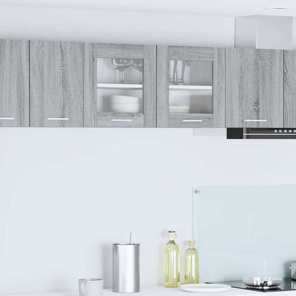 vidaXL Viseći ormarić s pohranom Siva Sonoma i bijela 80 x 31 x 40 cm