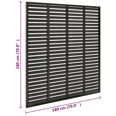 vidaXL Rešetkasta ograda od WPC-a 180 x 180 cm tamnosiva