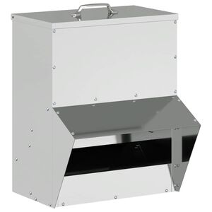 vidaXL Hranilica za piliće Srebrno 20 x 25 x 35 cm Cinkani čelik