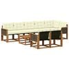 vidaXL Set vanjskih sofa 9 kom. Prirodna i krem