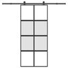 vidaXL Klizna vrata s priborom 90 x 205 cm kaljeno staklo i aluminij