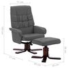 vidaXL Naslonjač od umjetne kože s osloncem za noge sivi