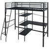 vidaXL Krevet s madracem Crna 200 x 90 cm Metal
