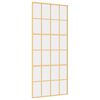 vidaXL Klizna vrata zlatna 90 x 205 cm prozirno staklo ESG i aluminij