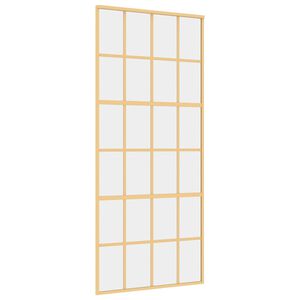 vidaXL Klizna vrata zlatna 90 x 205 cm prozirno staklo ESG i aluminij