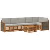 vidaXL Set vanjskih sofa 6 kom. Prirodna i svjetlosiva