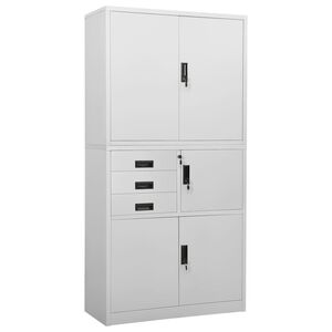vidaXL Uredski ormarić svjetlosivi 90 x 40 x 180 cm čelični