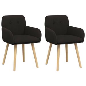 vidaXL Trpezarijske stolice 2 kom. Boucl&eacute; Crna 59 x 57 x 85 cm