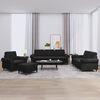 vidaXL 4-dijelni set sofa s jastucima crni baršunasti