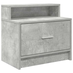 vidaXL Noćni ormarić s ladicom beton sivi 51x31x47 cm