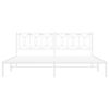 vidaXL Metalni okvir za krevet s uzglavljem bijeli 200x200 cm